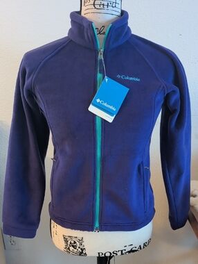 Columbia Purple Fleece Jacket with Teal Accent